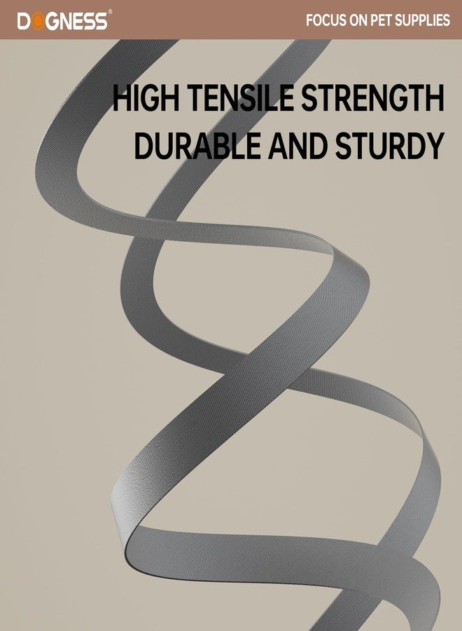 دوغنس طوق كلاب قابل للسحب من دوغنيس بطول 16.4 قدم، طوق متين ومناسب للكلاب التي يصل وزنها إلى 80 رطلاً، مزود بفرامل وقفل بزر واحد، ومقبض مانع للانزلاق، ومقاوم للتشابك (رمادي داكن) - Image 5