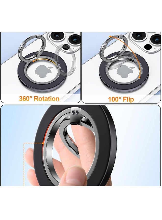 Magnetic Phone Ring Holder for MagSafe, Strong Magnet Phone Grip Stand Holder Anti-Scratch Adjustable Kickstand for iPhone 15 14 13 12, Pro, Pro Max, Mini, Plus, for Mag Safe Cases - Image 5