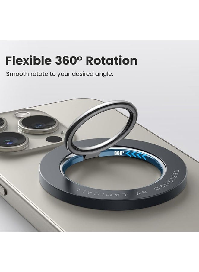Magnetic Phone Ring Holder for MagSafe, Strong Magnet Phone Grip Stand Holder Anti-Scratch Adjustable Kickstand for iPhone 15 14 13 12, Pro, Pro Max, Mini, Plus, for Mag Safe Cases - Image 2