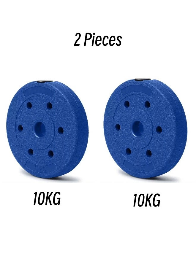 BIG MAX Color Weight Plates,1 in Barbell Plates,Home Gym Bumper Plates,Suitable for Weightlifting and Fitness Training-2 Pieces (Size : 10kg/22lbs2) - Image 1