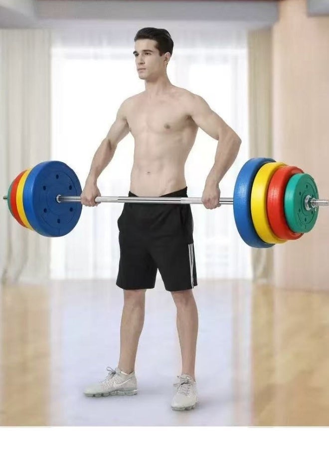 BIG MAX Color Weight Plates,1 in Barbell Plates,Home Gym Bumper Plates,Suitable for Weightlifting and Fitness Training-2 Pieces (Size : 10kg/22lbs2) - Image 2