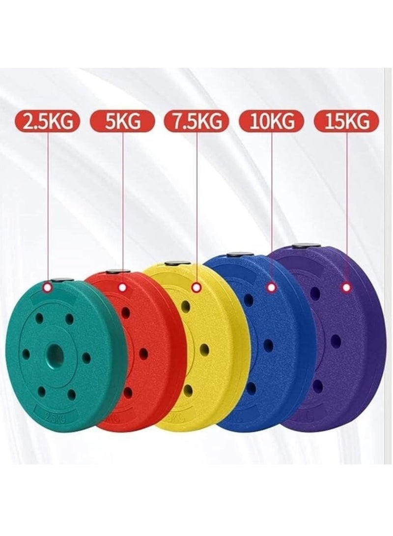 BIG MAX Color Weight Plates,1 in Barbell Plates,Home Gym Bumper Plates,Suitable for Weightlifting and Fitness Training-2 Pieces (Size : 10kg/22lbs2) - Image 4