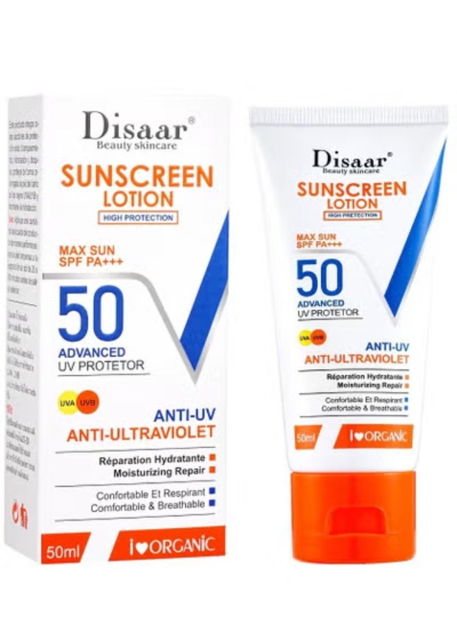 Sun Cream Jasmine Natural Sunscreen Spf 50 Lotion Face Sunscreen For Sensitive Skin 50 ml