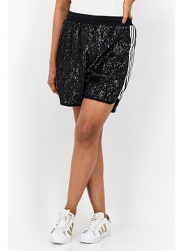 adidas Originals Women Sportswear Fit Sequined Training Short, Black  - Image 1