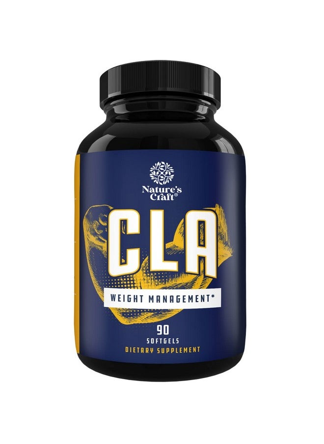 Natures Craft - Conjugated Linoleic Acid Cla Supplement Cla Safflower Oil Lean Muscle Mass Pre Workout Supplement For Men And Women For Natural Muscle Builder 1560Mg Cla Supplements With Essential Fatty Acids - Image 1
