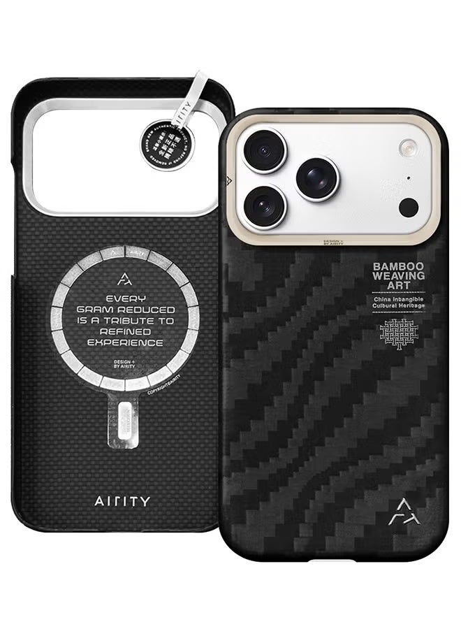 AIRITY Bamboo Fiber Protective Case for iPhone 17 Pro Max, Ultra Durable Shockproof Cover, Lightweight Premium Red Design - Image 4