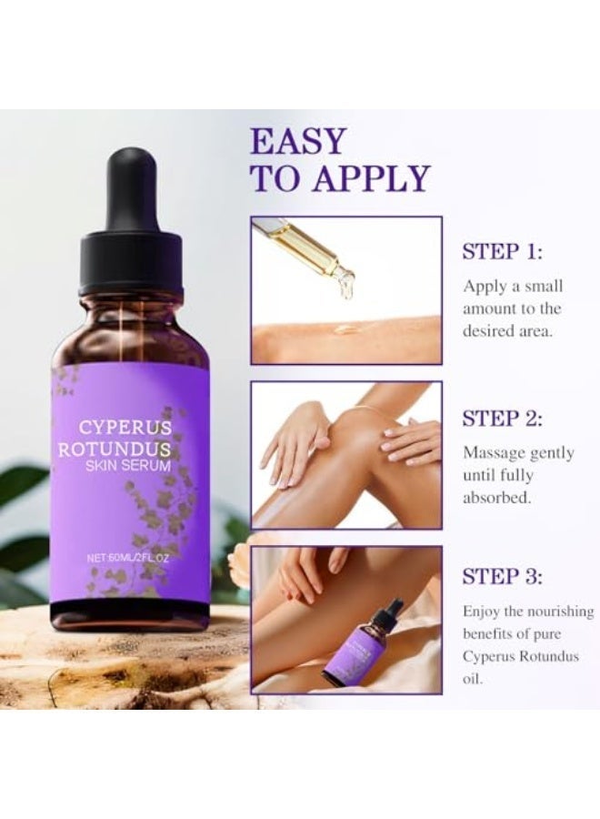  اوساورا زيت سيبيروس روتوندوس، سيروم سيبرغلو - سيروم للبشرة من سيبيروس روتوندوس، زيت مرطب طبيعي عضوي مهدئ للجسم، يقلل من نمو الشعر في الجسم لجميع أنواع البشرة، قطعة واحدة. - Image 5