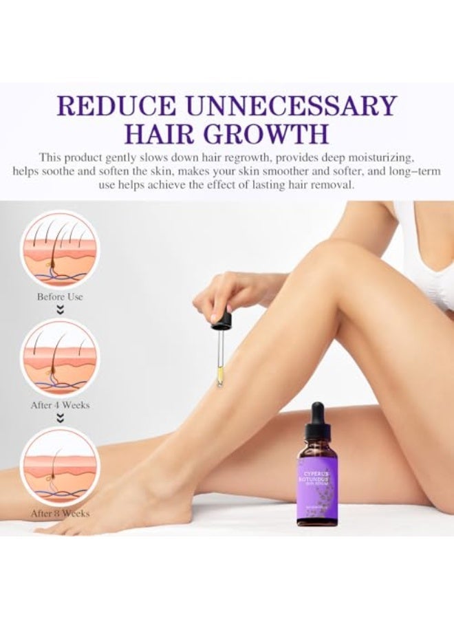  اوساورا زيت سيبيروس روتوندوس، سيروم سيبرغلو - سيروم للبشرة من سيبيروس روتوندوس، زيت مرطب طبيعي عضوي مهدئ للجسم، يقلل من نمو الشعر في الجسم لجميع أنواع البشرة، قطعة واحدة. - Image 2