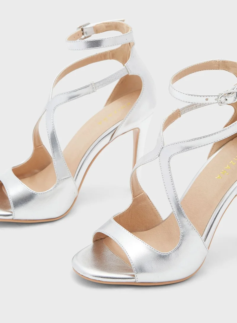 Khizana Curved Strap Ankle Strap Sandal