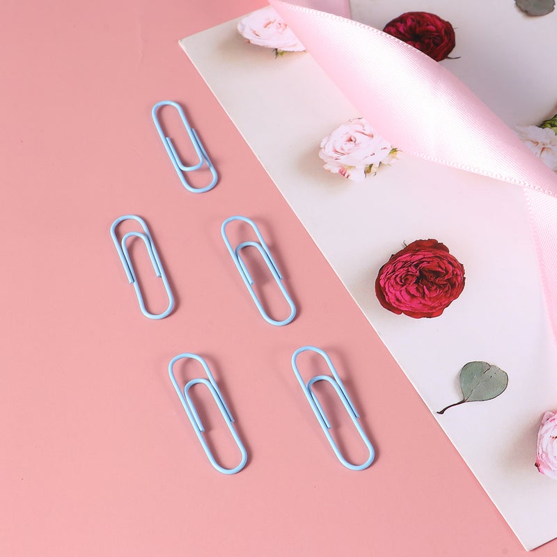 3 Box File Binder Clips العادية طويلة الذيل مجموعة أدوات مكتبية مع صندوق تخزين بلاستيكي للمكتب والمنزل والمدرسة (ألوان مختلطة) - Image 2