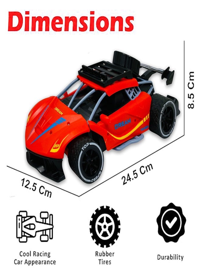 PARTEET Remote Control Racing Car Toy for Kids with 2.4 GHz Long Range|High Speed- 1:16 Scale Joystick RC Sports Vehicle, Rechargeable Battery|Ages 3 Years and Up (Red) - Image 2