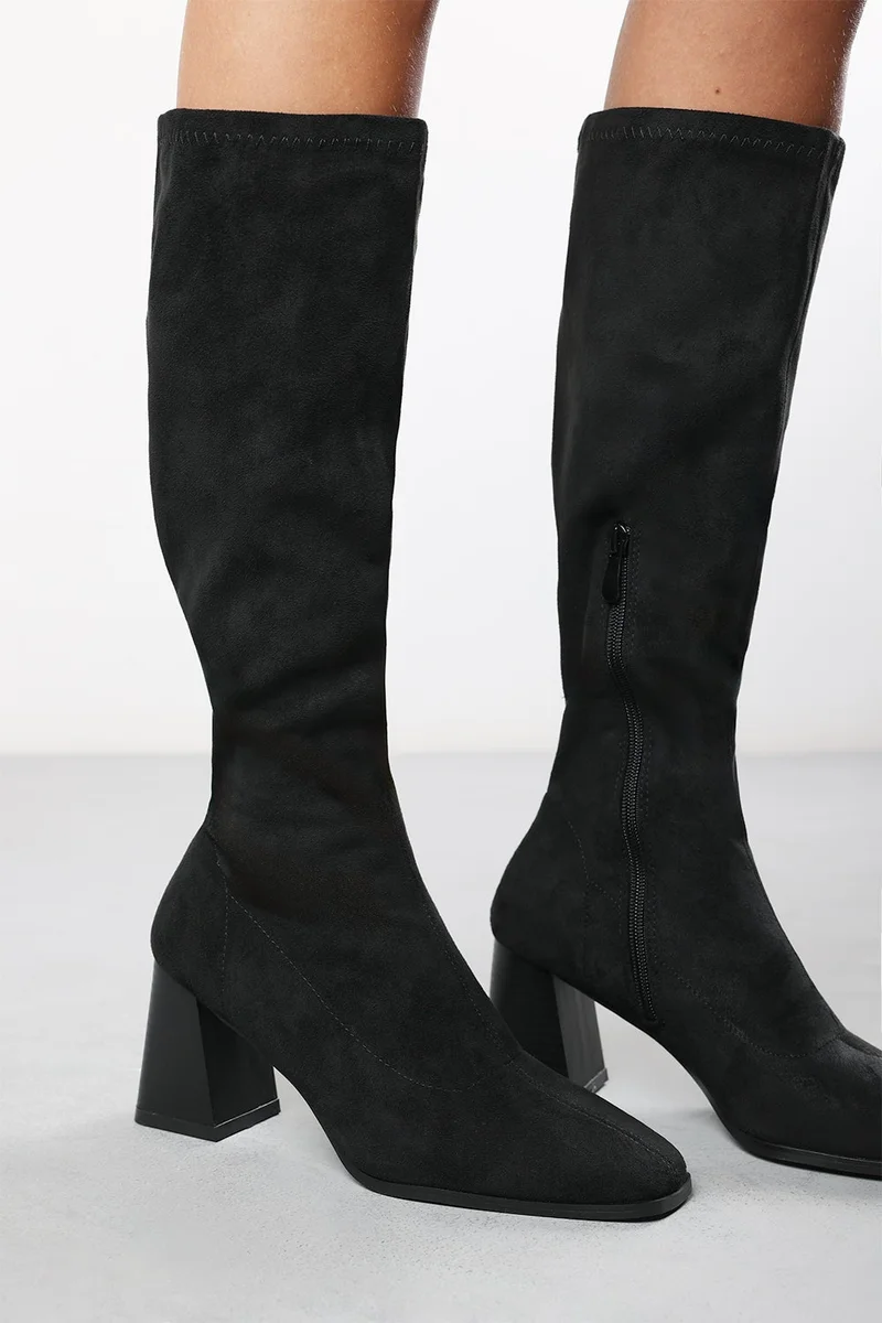 ويرز ذات فروم 'Yasmine' Stretch Calf Suede Block Heel Boots