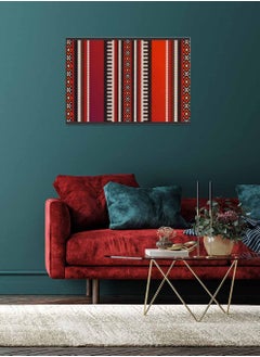 LOWHA Framed Canvas Wall Art Stretched Over Wooden Frame, Arabian Sadu Theme Landscape Orientatio Painting, For Home, Living Room, Office Decor  - Image 3