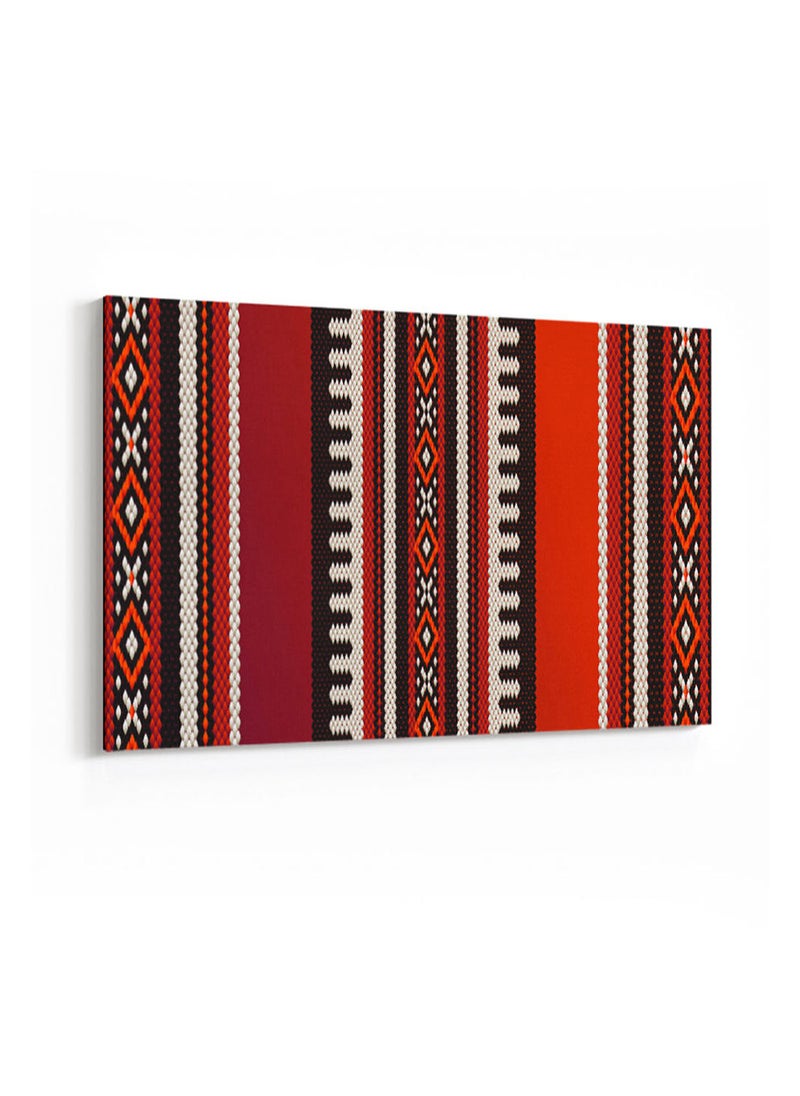 LOWHA Framed Canvas Wall Art Stretched Over Wooden Frame, Arabian Sadu Theme Landscape Orientatio Painting, For Home, Living Room, Office Decor  - Image 5