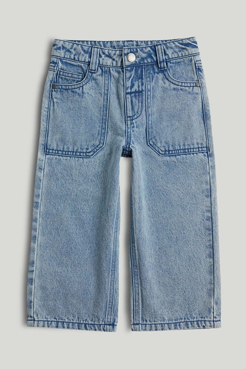 mothercare Wide-Leg Denim Jeans - Image 1