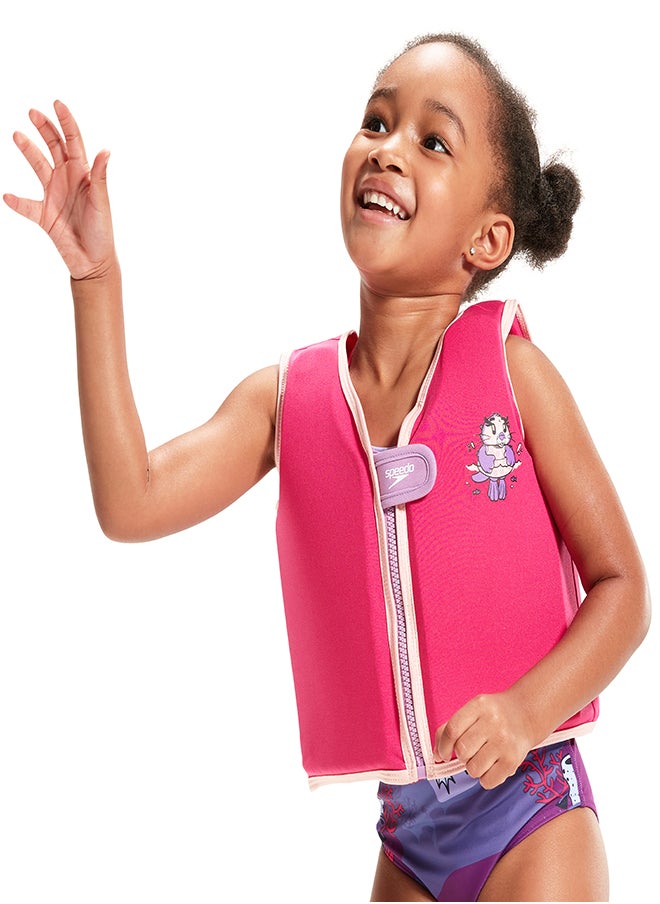 speedo - Kids' Learn to Swim Character Printed Float Vest Pink - Image 1