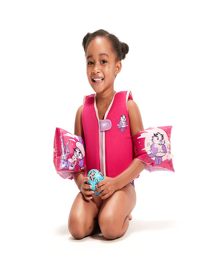 speedo - Kids' Learn to Swim Character Printed Float Vest Pink - Image 1
