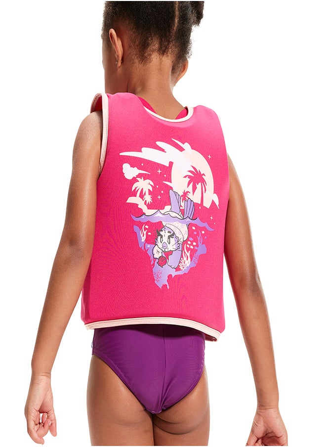 speedo - Kids' Learn to Swim Character Printed Float Vest Pink - Image 1