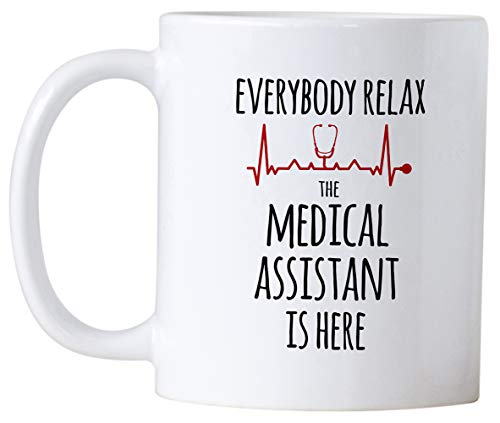 Casitika Medical Assistant Gifts. 11 oz Everybody Relax The Medical Assistant is Here Coffee Mug. Gift idea for Certified Assistants, Teachers or Students. - Image 2
