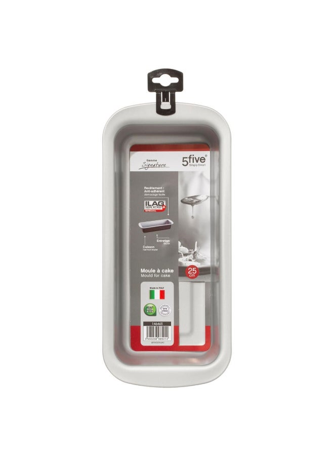 Five Simply Smart Signature Rectangular Non-Stick Metal Cake Tin Black and Silver 25cm 146465 - Image 2