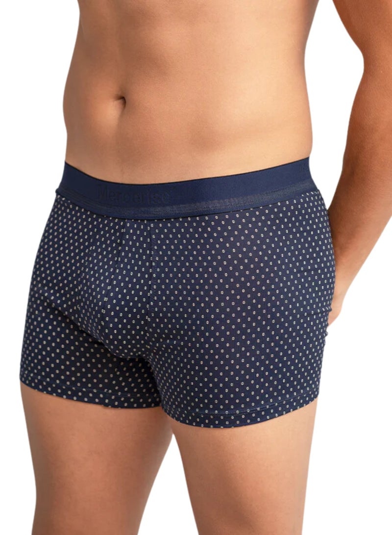 COTTONIL Mercerise Printed Navy Blue Boxer Underwear For Men  - Image 2