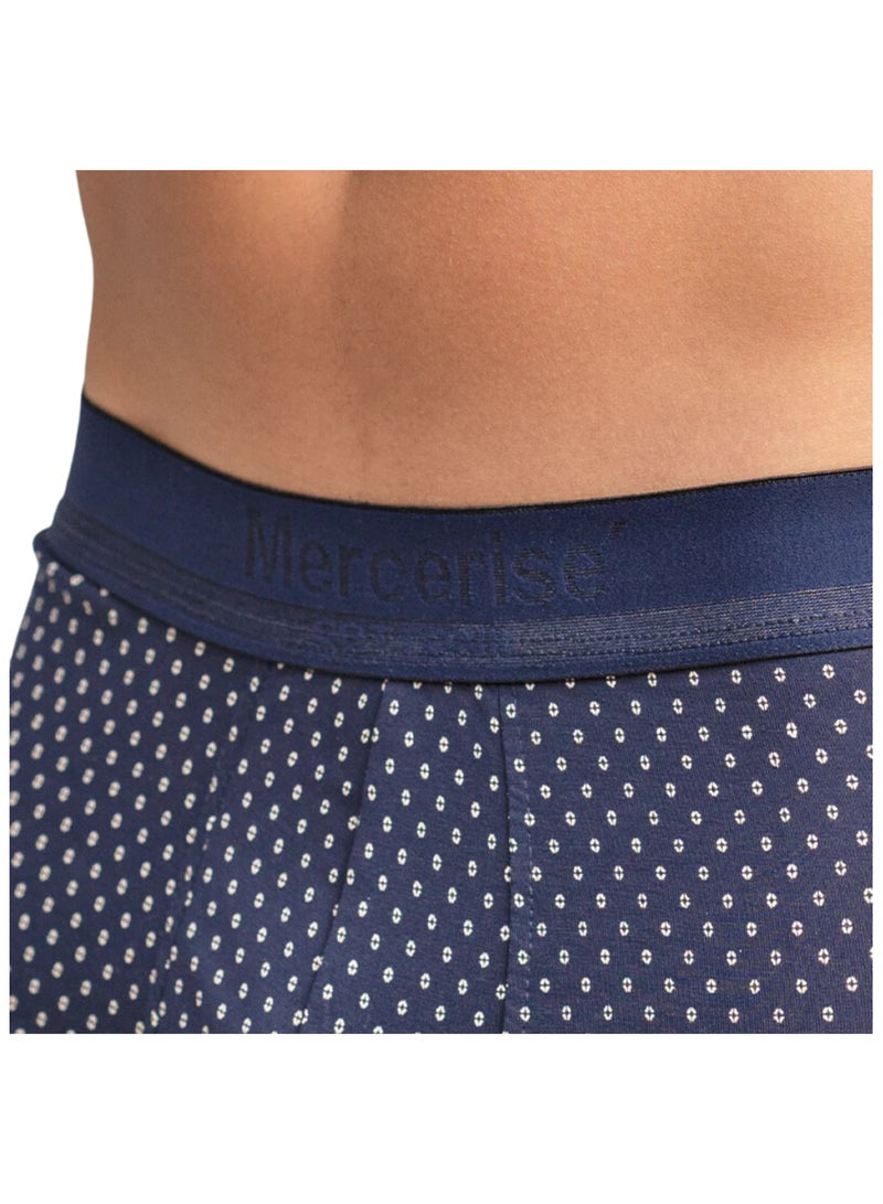 COTTONIL Mercerise Printed Navy Blue Boxer Underwear For Men  - Image 4