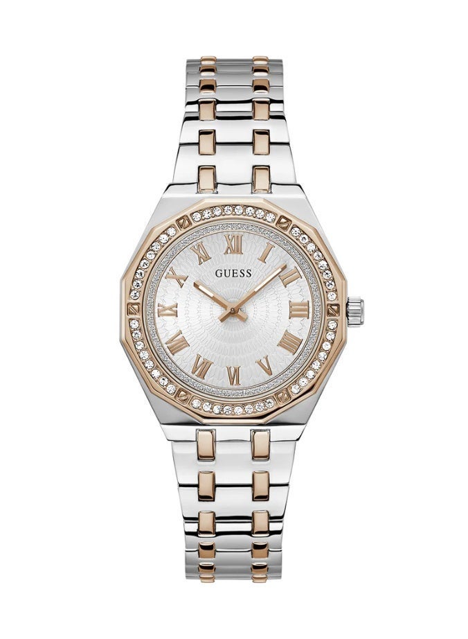 Guess Women’s Watch | Two-Tone Stainless Steel with White Dial – Recycled Steel Case - Image 2