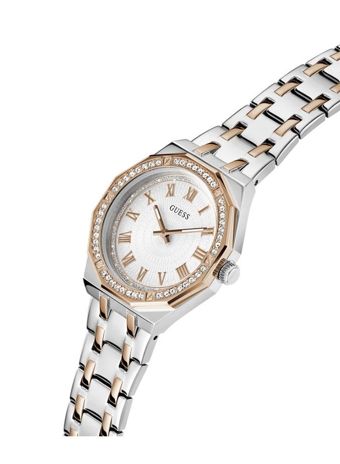 Guess Women’s Watch | Two-Tone Stainless Steel with White Dial – Recycled Steel Case - Image 5
