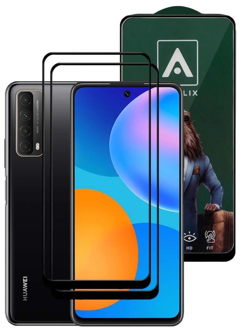 ACLIX 2 Pieces Antistatic ESD Dustproof Premium Quality High Definition Tempered Glass Screen Protector Designed For Huawei Y7a - Image 1