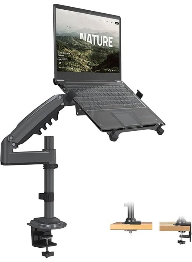 ذراع مكتبي قابل للتعديل لحمل اللابتوب والشاشة – مناسب لأجهزة 10-17 بوصة ولشاشات 17-30 بوصة – متوافق مع VESA 75/100 - Image 1