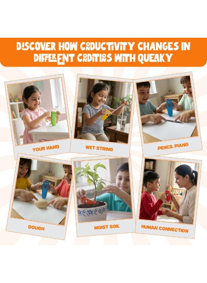 بليكس لعبة بليكس كويكي تشارج - لعبة تعليمية قابلة لإعادة الشحن للأطفال، مجموعة علوم الدوائر الإلكترونية، لعبة تجارب الإحساس الموسيقي والتوصيل، هدية تعليمية للأولاد والبنات من سن 5 إلى 9 سنوات فما فوق (أزرق) - Image 3