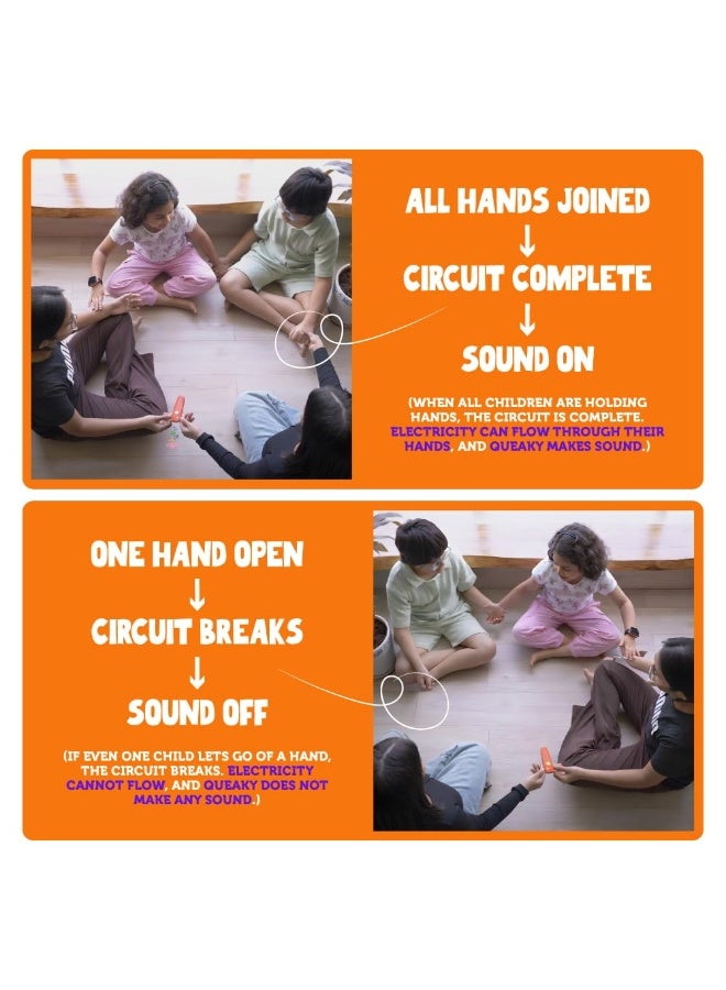 بليكس لعبة بليكس كويكي تشارج - لعبة تعليمية قابلة لإعادة الشحن للأطفال، مجموعة علوم الدوائر الإلكترونية، لعبة تجارب الإحساس الموسيقي والتوصيل، هدية تعليمية للأولاد والبنات من سن 5 إلى 9 سنوات فما فوق (أزرق) - Image 5