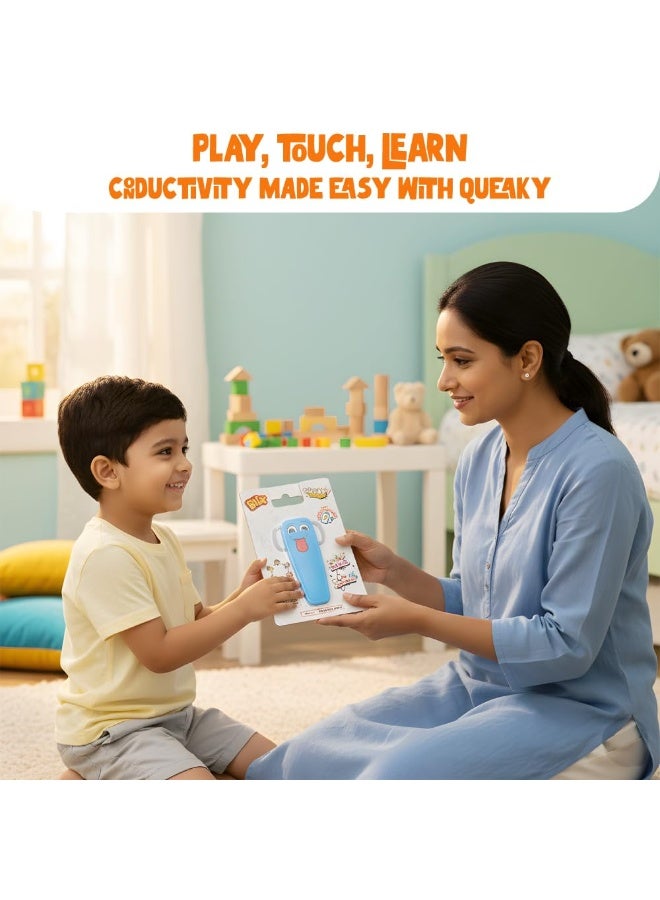 بليكس لعبة بليكس كويكي تشارج - لعبة تعليمية قابلة لإعادة الشحن للأطفال، مجموعة علوم الدوائر الإلكترونية، لعبة تجارب الإحساس الموسيقي والتوصيل، هدية تعليمية للأولاد والبنات من سن 5 إلى 9 سنوات فما فوق (أزرق) - Image 2