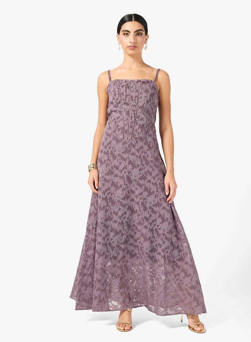 ايلا فستان بحمالات مع تفاصيل كورسيه - Image 1