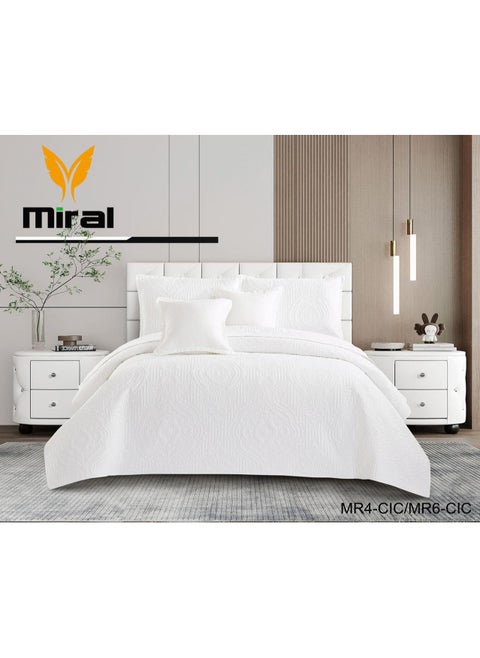 Plain Double Comforter Set – 6 Pieces – Compressed Packaging – Size 240×220 cm