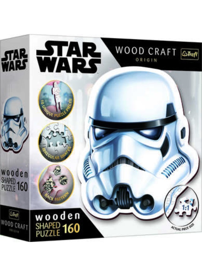 Trefl Puzzles - "160 Wooden Shaped Puzzles" - Stormtrooper's helmet / Lucasfilm Star Wars FSC Mix 70% - Image 1
