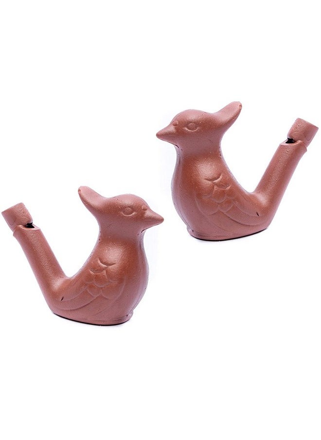 Generic - Generic Clay Bird Water Whistle, Multicolour, Set of 2 - Image 1