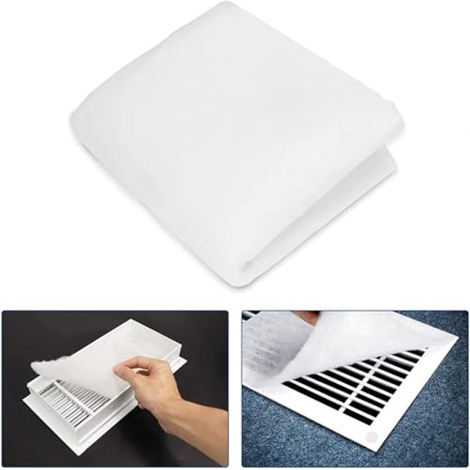 jaffiust فلاتر مخرج الهواء من جافيست، فلاتر أرضية بمقاس 18'' × 98'' مع شريط تثبيت بطول 158''، لفة فلتر هواء كهروستاتيكي MERV 8 لفتحات التهوية في الأفران والأنظمة HVAC - Image 1