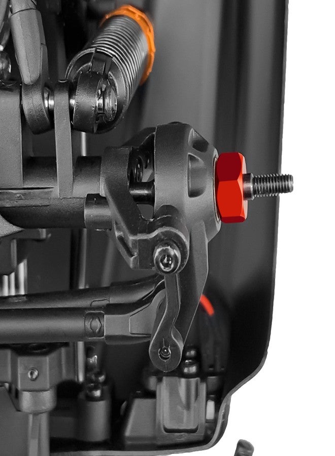 QUE-T Aluminium Wheel Hex Hub Adapter Upgrade for 1/18 HPI Venture HILUX RC Crawler Car (Red) - Image 4