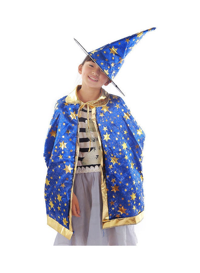 Halloween Magician Costume With Cloak Cape 125x80cm  - Image 2