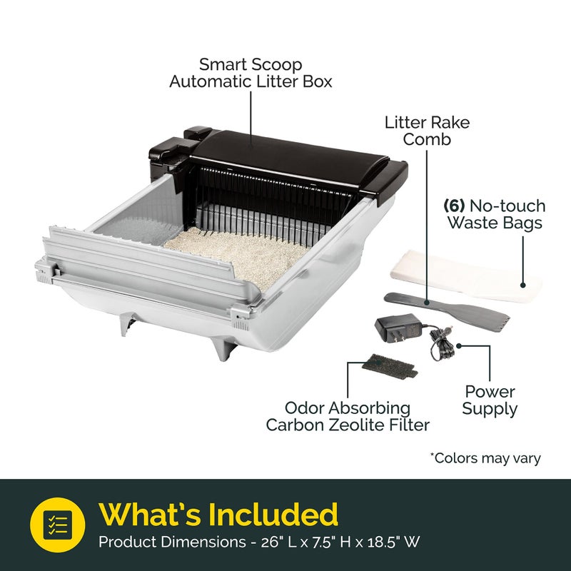 Pet Zone Semi Automatic Cat Litter Box Self Cleaning - Smart Scoop Cat Litter Box with 6 Bags & Carbon Filter for Up to Two Cats 6-16 Pounds - Image 5