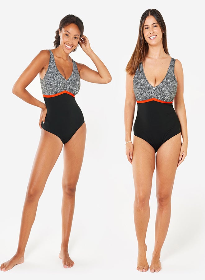 DECATHLON Women’s aquafitness 1-piece swimsuit - Rosy - Image 2