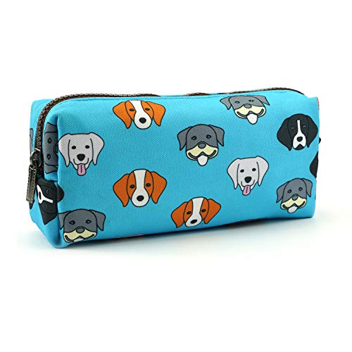 LParkin French Bulldog Pencil Case Capacity Canvas Pen Bag Pouch Stationary Case Makeup Cosmetic Bag Gadget Box - Image 1