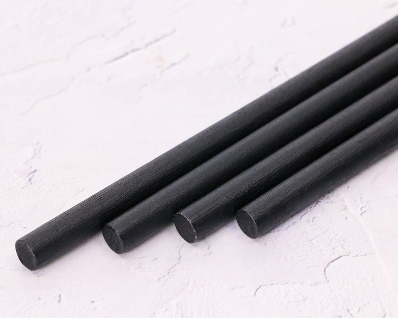 PENTA ANGEL Wood Hair Sticks Penta Angel 4Pcs Vintage Wooden Hair Chopstick Pencil Long Hairpin Clips Accessory for Women Thick Curly Hair Bun Holder Hairstyle Decor (Black) - Image 4