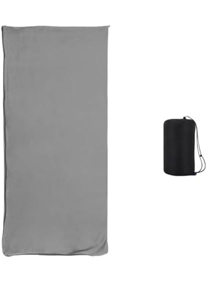 Gray Space Saving Velvet Sleep Bag Camping Storage For Backpacking Emergency Preparedness - Image 1