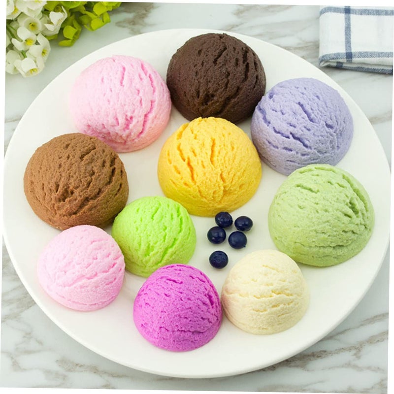 6 Realistic Simulation Ice Cream Balls for Home Shop Decoration Photography Education - Image 5