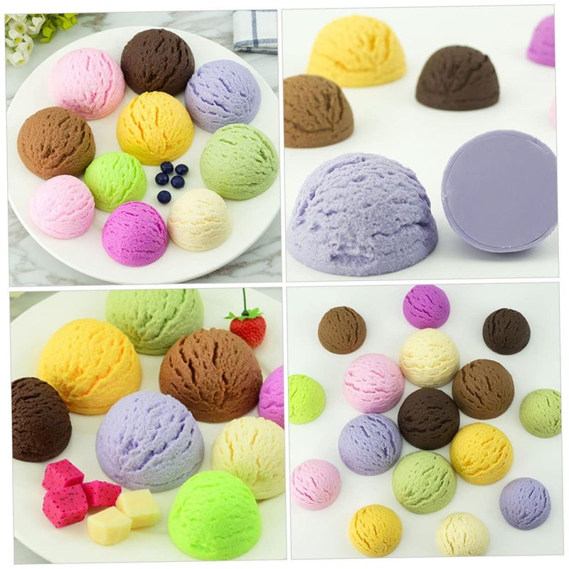 6 Realistic Simulation Ice Cream Balls for Home Shop Decoration Photography Education - Image 3