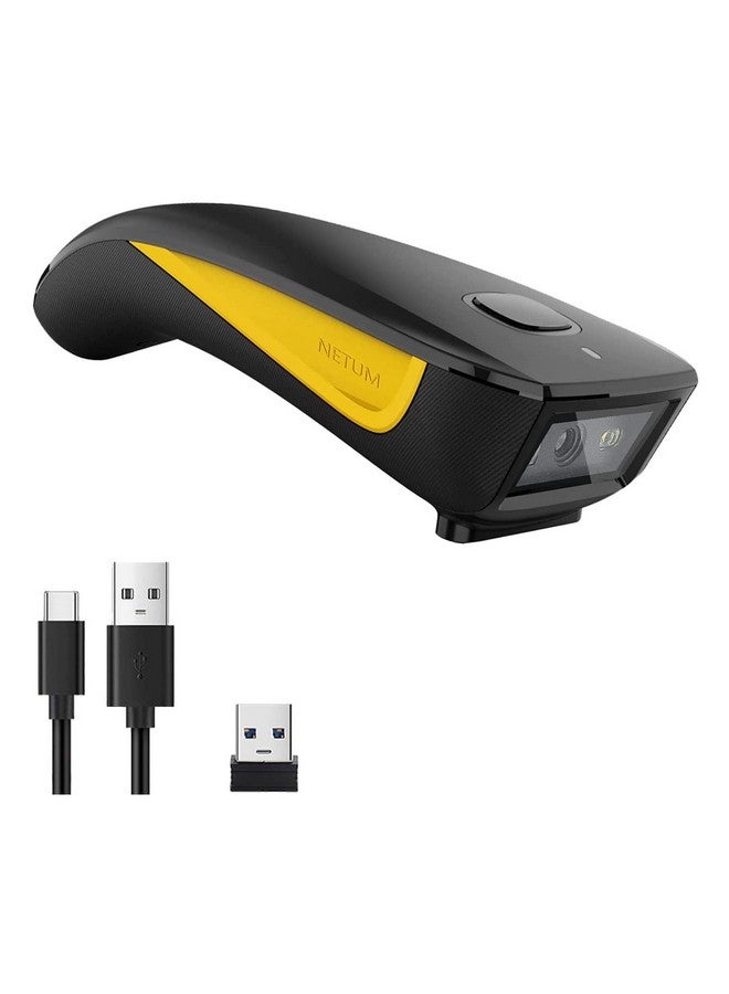 NETUM Qr Code Scanner, Mini Barcode Scanner Bluetooth Compatible, Small Portable Usb 1D 2D Bar Code Scanner For Inventory, 2.4G Cordless Image Reader For Tablet Iphone Ipad Android Ios Pc Pos C750  - Image 1