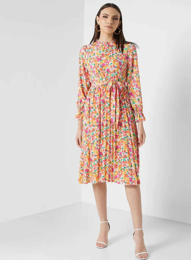 ELLA Floral Print Midi Dress