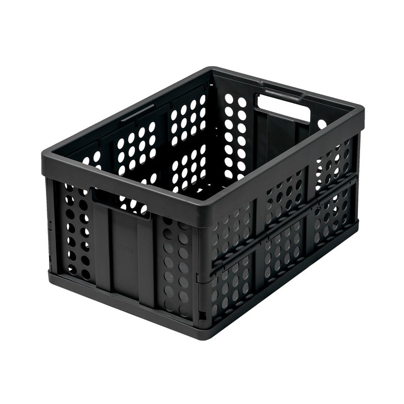 ClaxÂ® crate | folding box | basket | 48 qt (12 gal) | black - Image 1